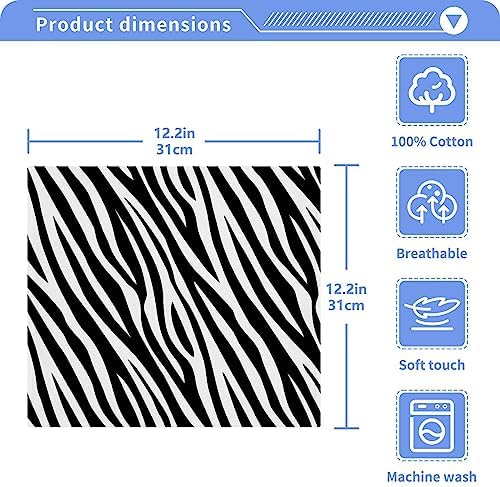 Zebra Stripe Washcloths Soft AbsorbentReusable for Face More