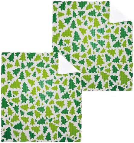 Xigua Christmas Tree Washcloth Set - Multi-Purpose Safe and Stylish