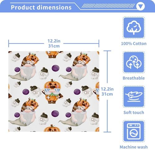 Yettasbin Halloween Gnome Washcloths 2 Pack