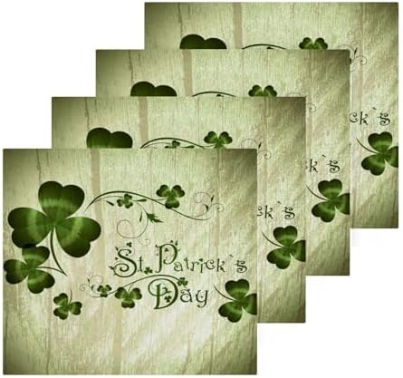 St Patricks Day Clover Washcloth Set - Soft Reusable 12x12