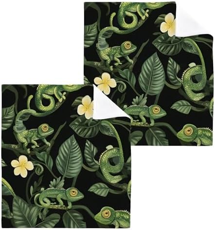 Xigua Green Chameleons multi-purpose washcloths
