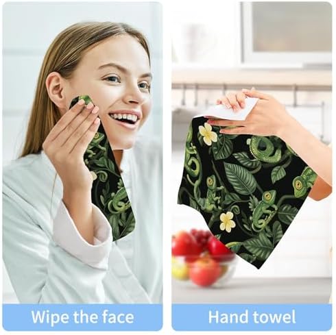 Xigua Green Chameleons multi-purpose washcloths