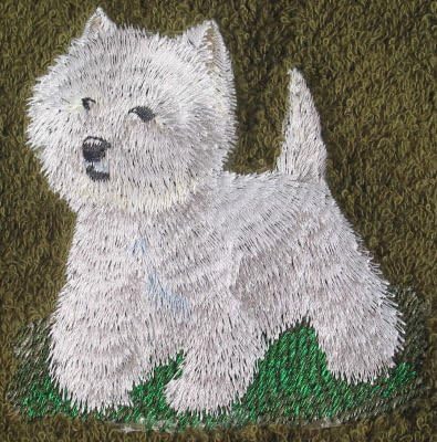 Big Black Horse West Highland Terrier Bath Towel Set