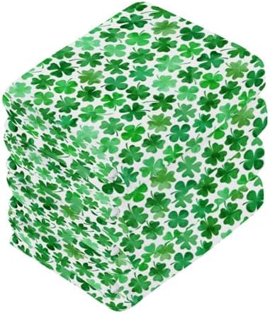 St Patricks Day Soft Washcloth SetReusable Washable