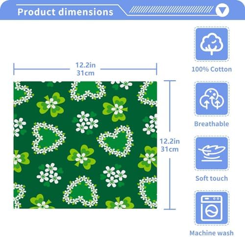 St Patricks Day Shamrock Towels Set WIHVE
