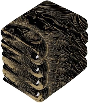 Xigua Sun and Moon Washcloths Set of 2 - 12x12 Inch