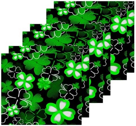 St Patricks Day Clover Washcloth Set - Soft Absorbent Face Towels