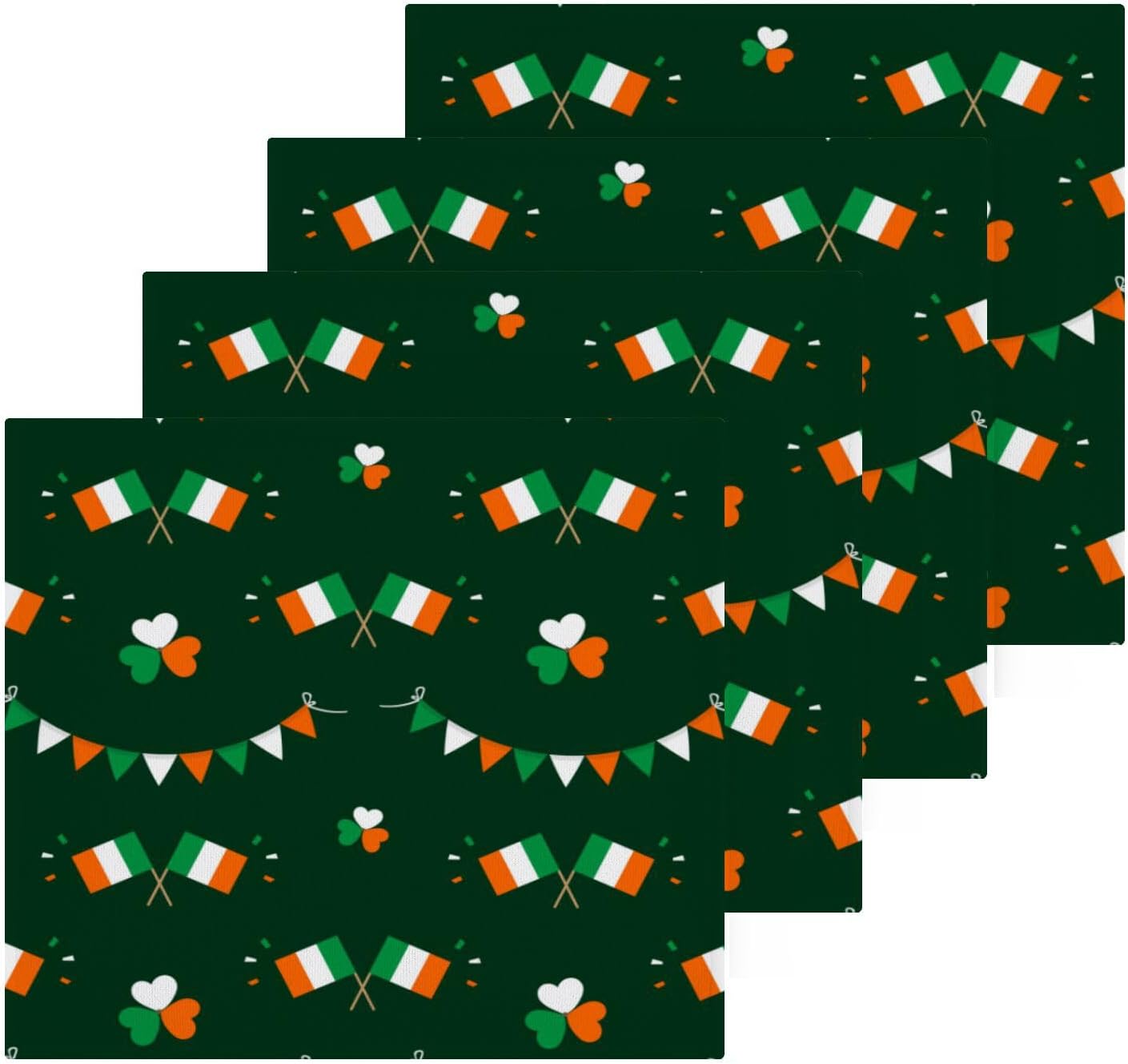 St Patricks Shamrock Washcloths 2-Pack