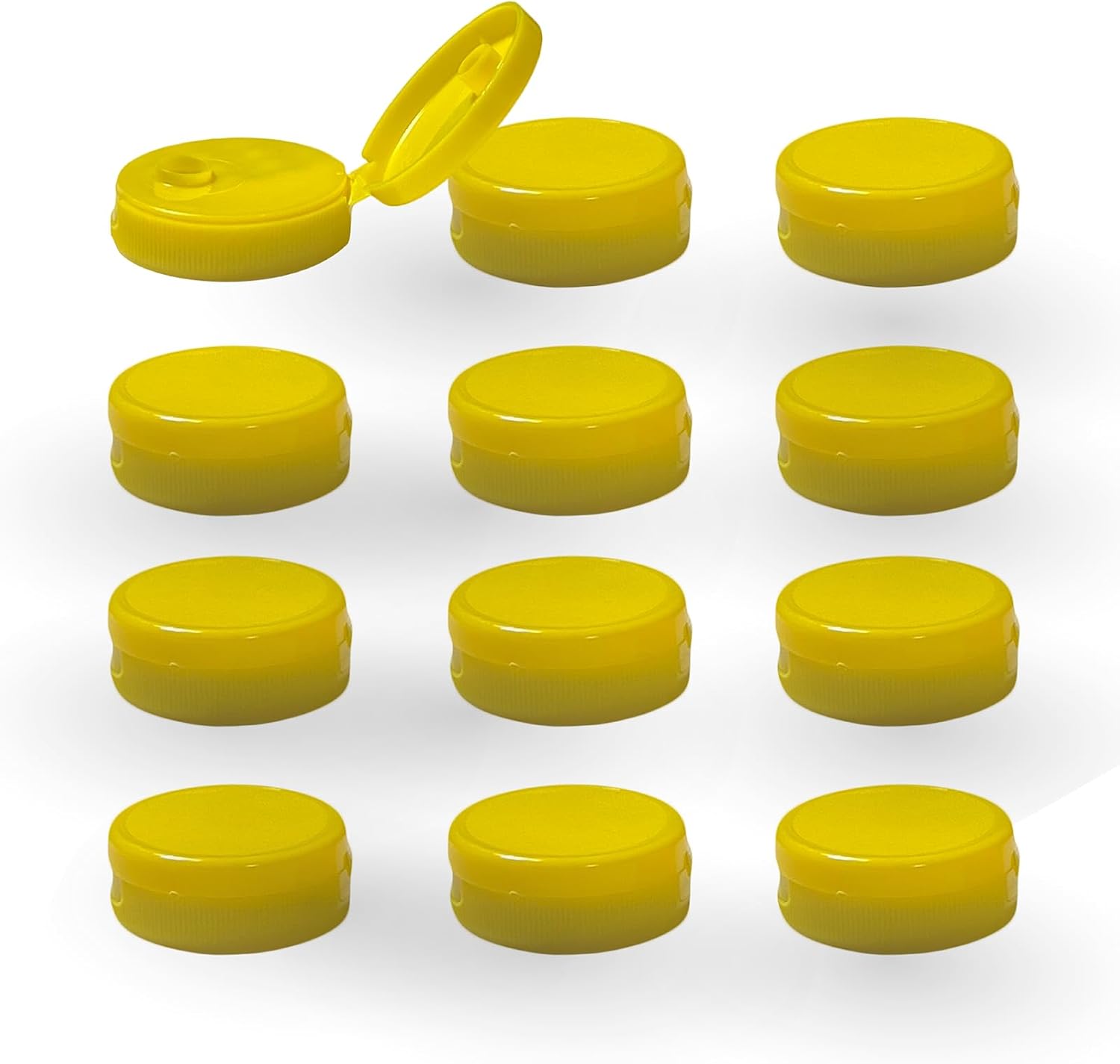 Pinnacle Mercantile Squeeze Bottle Caps - Yellow Replacement Condiment Caps