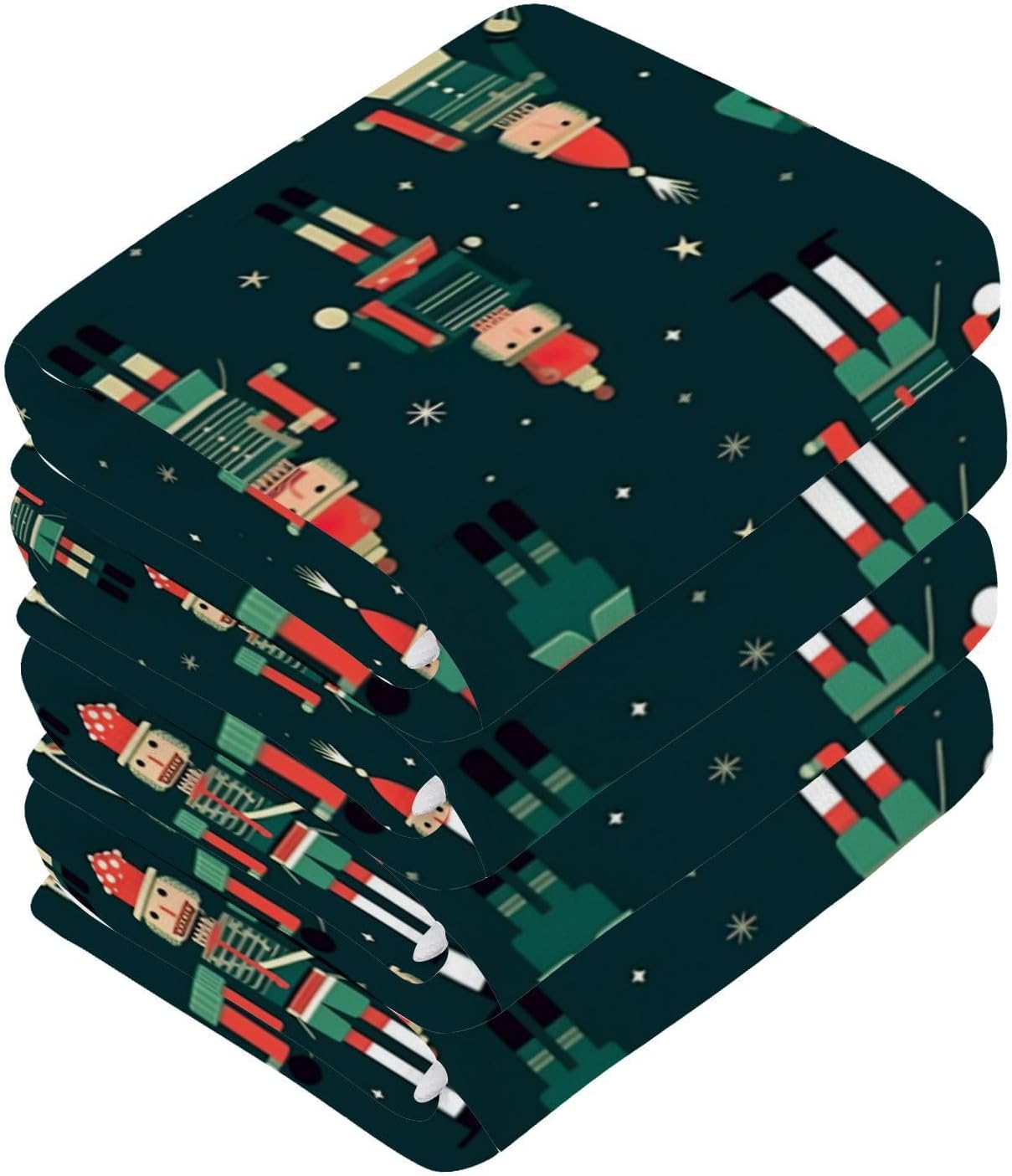 YETTASBIN Christmas Nutcrackers Washcloths 2 Pack 1
