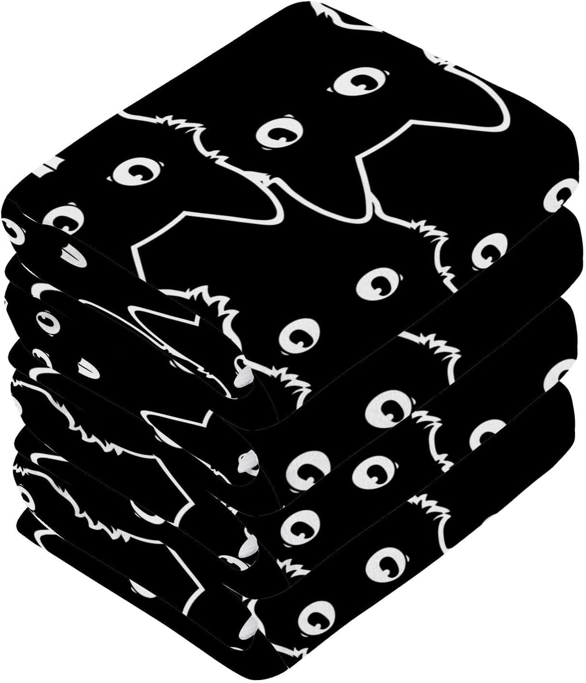 Halloween Cat Washcloths 2 Pack - Soft Absorbent Towels