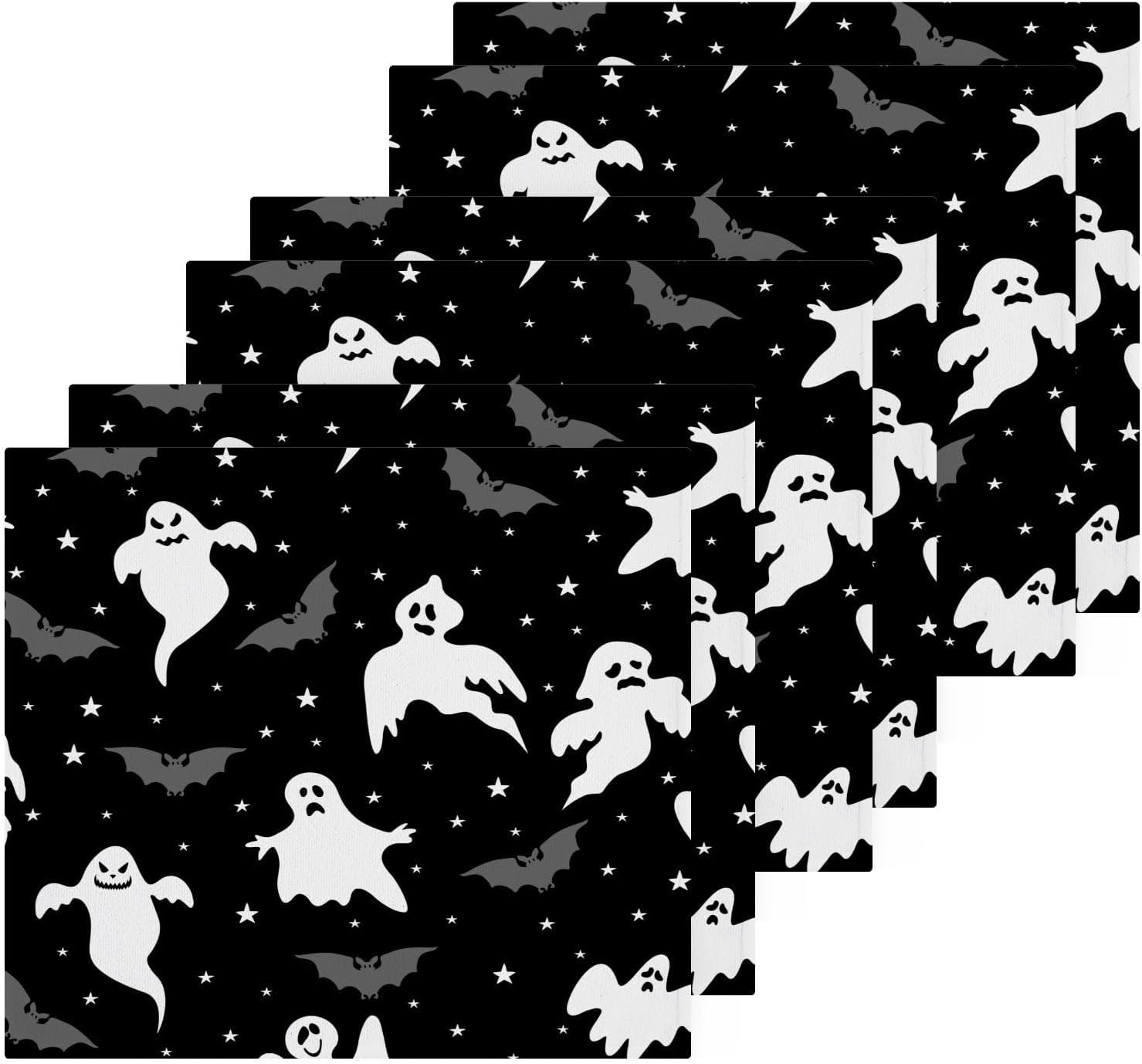 Halloween Spooky Ghoul Inferno Ghost Washcloth 2-Pack