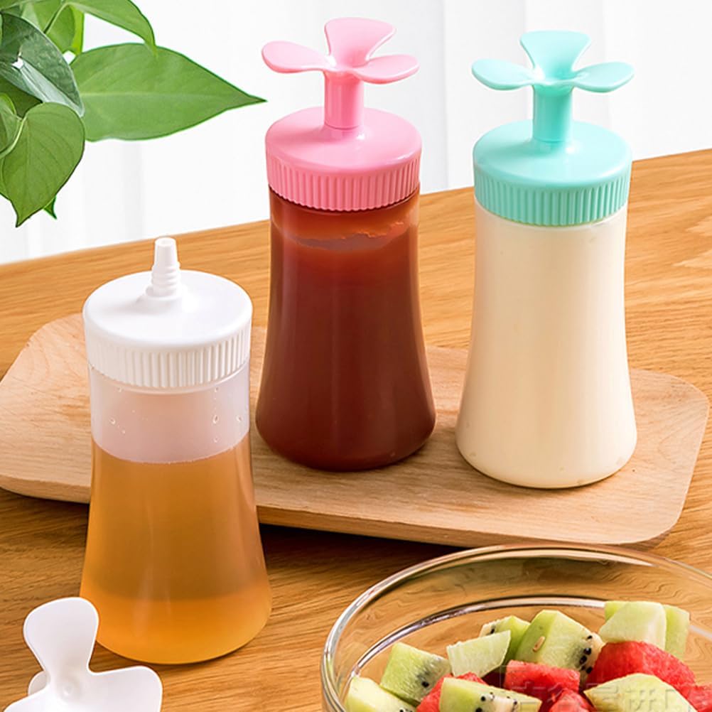 DECHOUS Reusable Condiment Bottles Pink Taste Your Ketchup