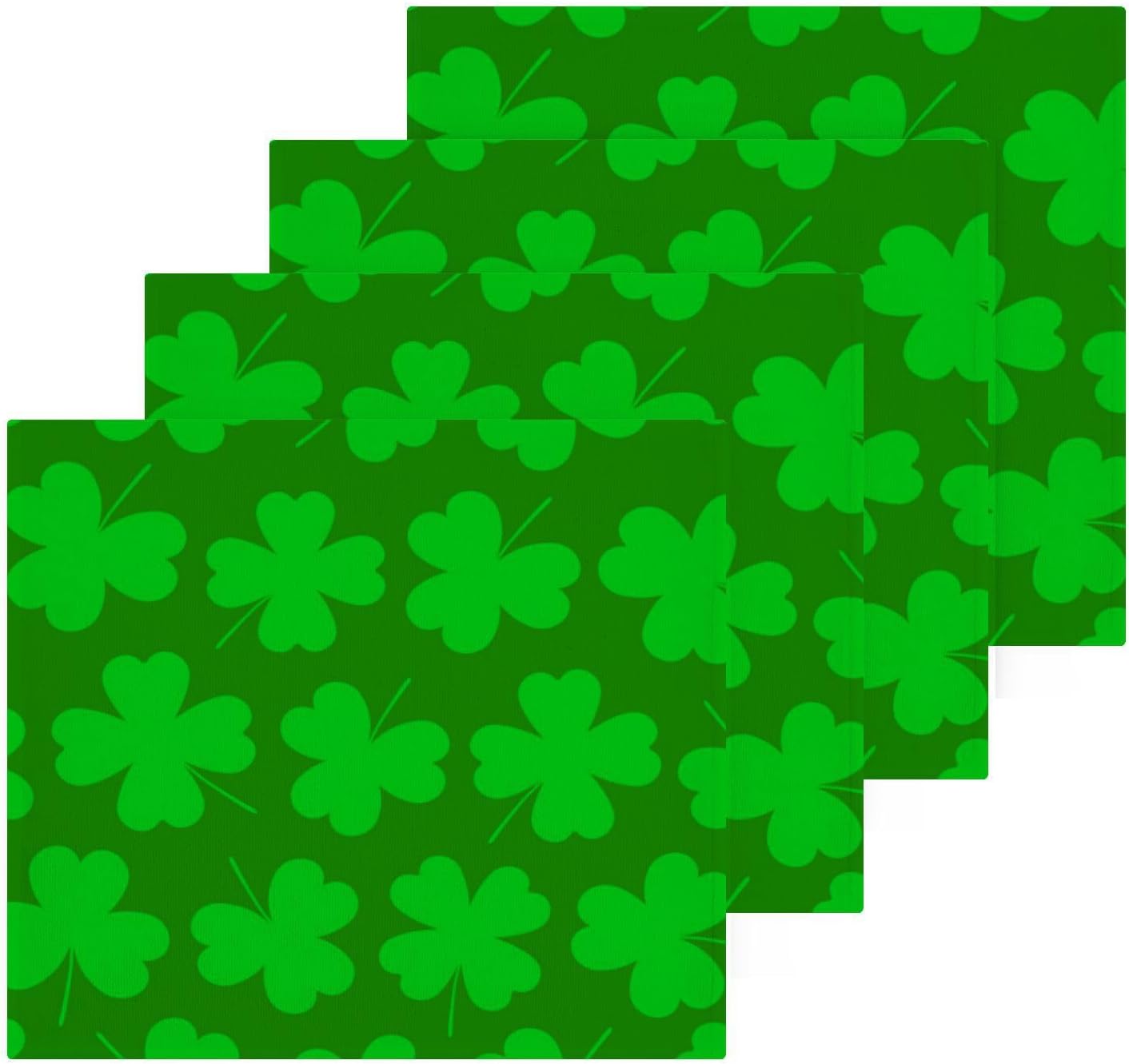 St Patricks Day Clover - 2-Pack _soft Cotton Baby Face Towels Reusable Durable