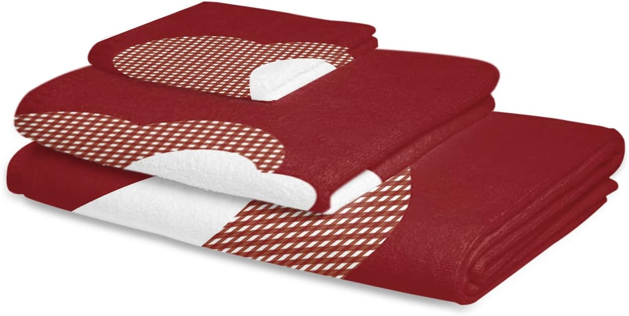 Valentine Love Towel Set for Bathroom and Kitchen