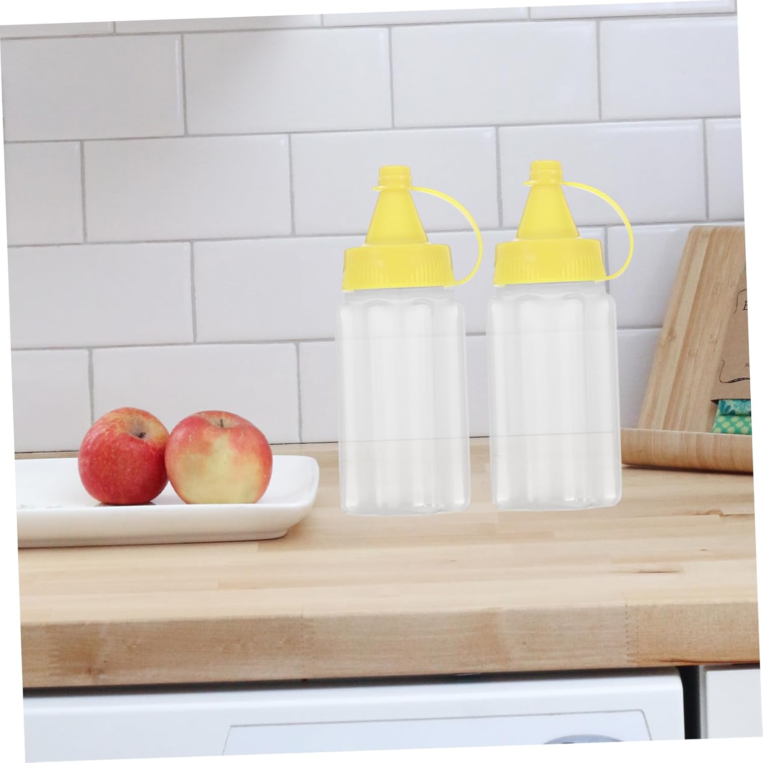 4-pack LABRIMP Squeeze Bottles - Store Squeezable Condiment Sauce Bottles