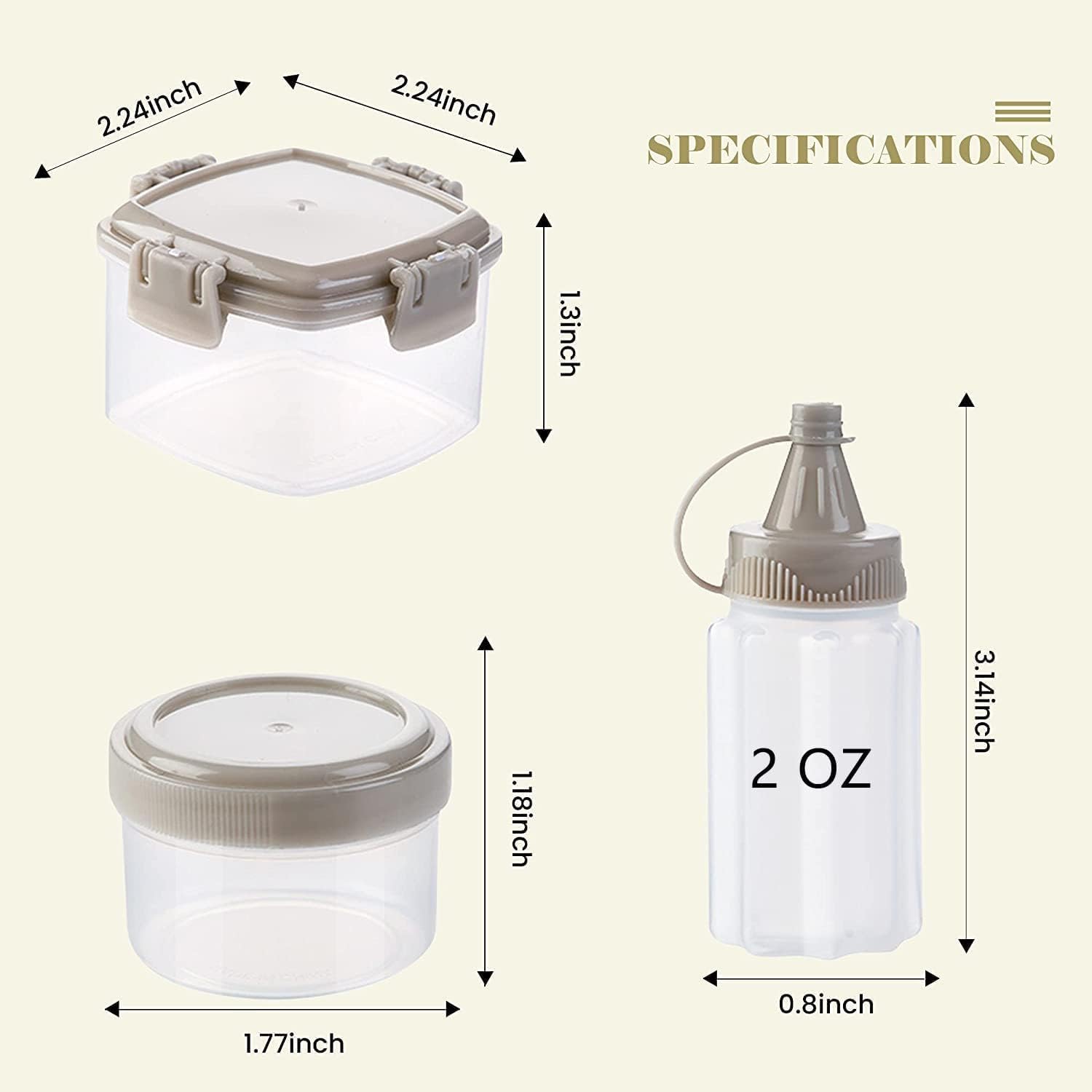 12-Piece Set of Mini Plastic Sauce Squeeze Bottles