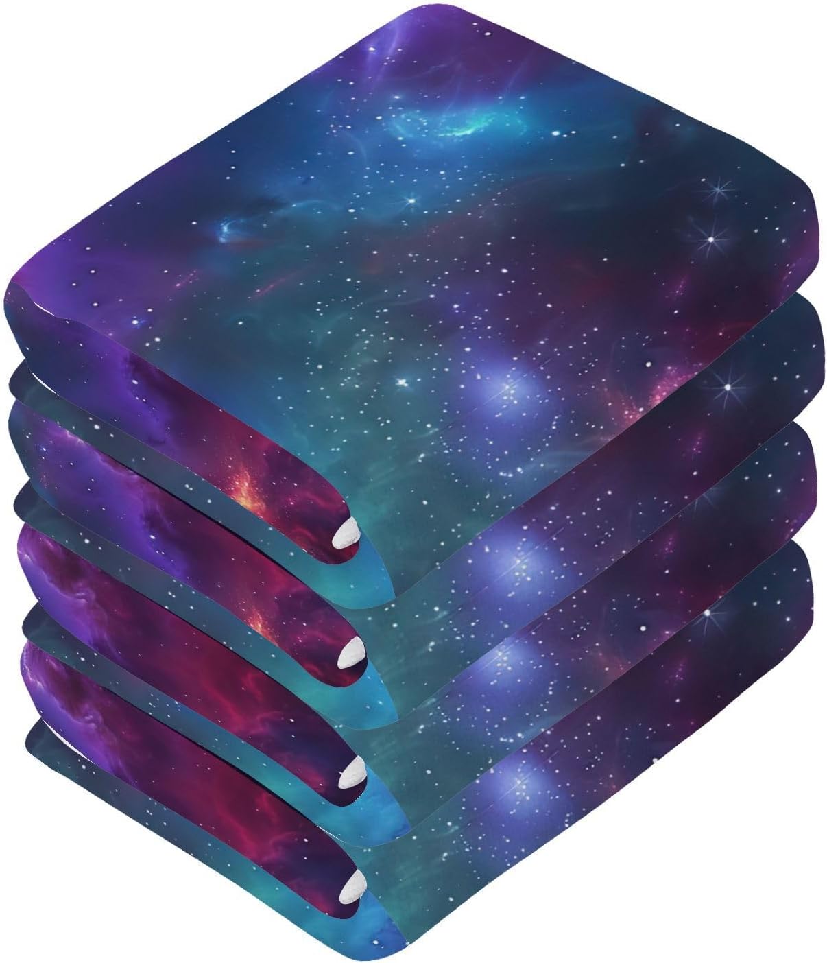 YETTASBIN Galaxy Washcloths 2 Pack Soft Absorbent Towels