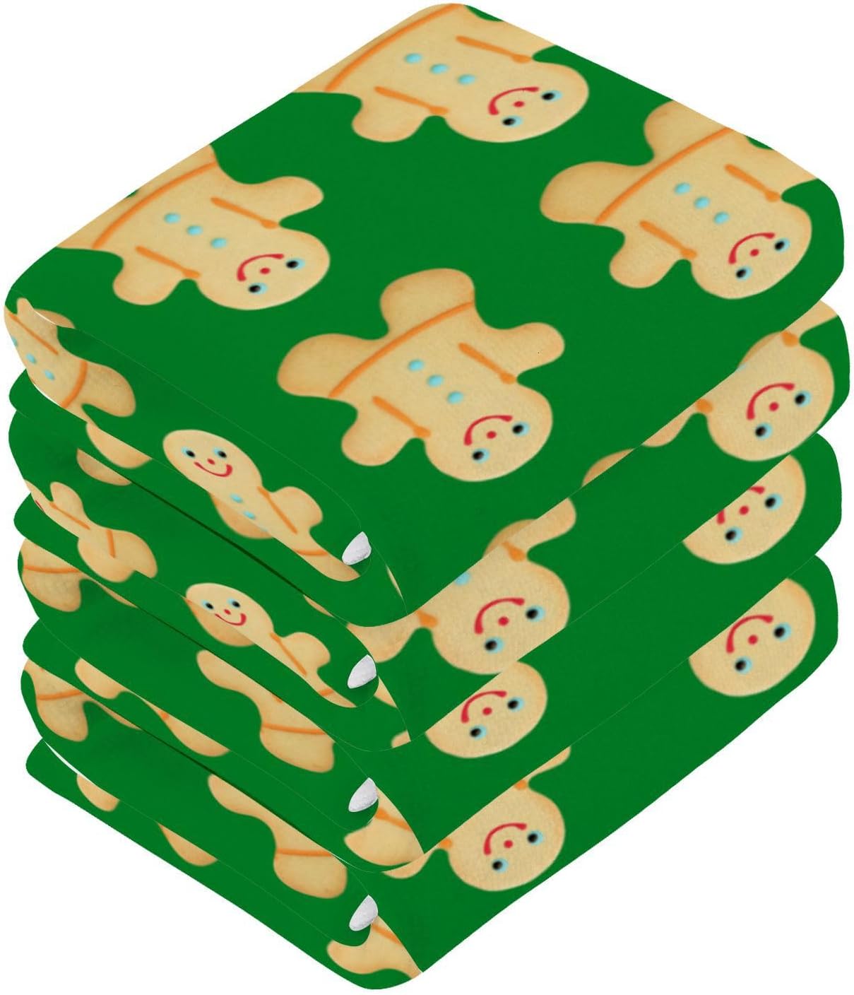 Christmas Gingerbread Man Washcloths 2-Pack
