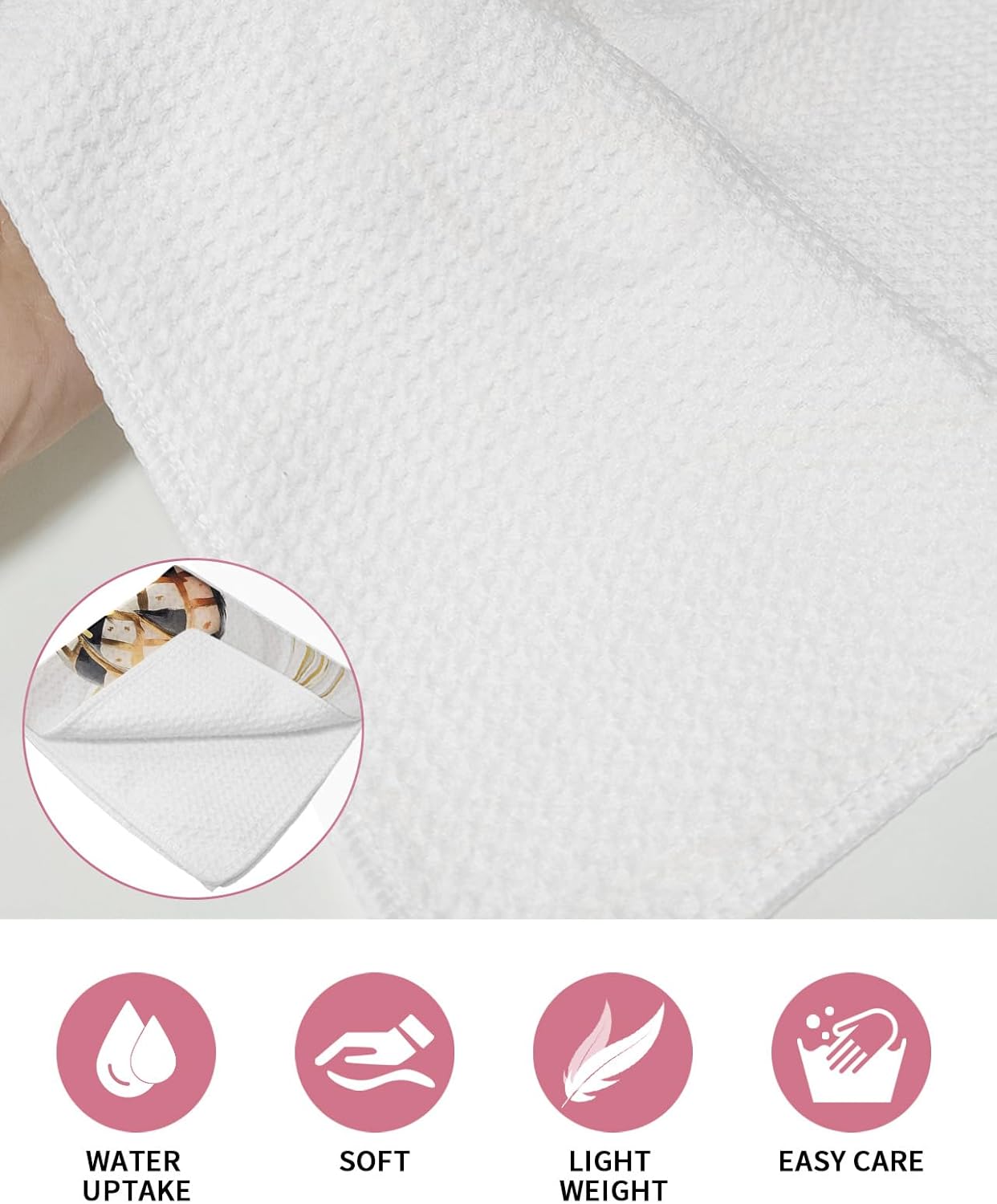Falaniique Marble Pumpkins Waffle Towel Set of 2