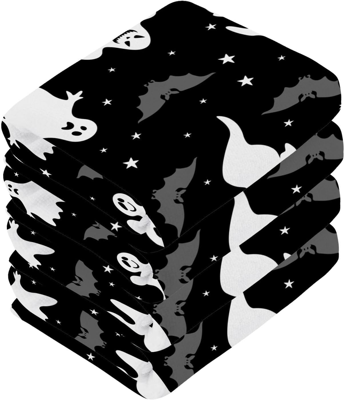 Halloween Spooky Ghoul Inferno Ghost Washcloth 2-Pack