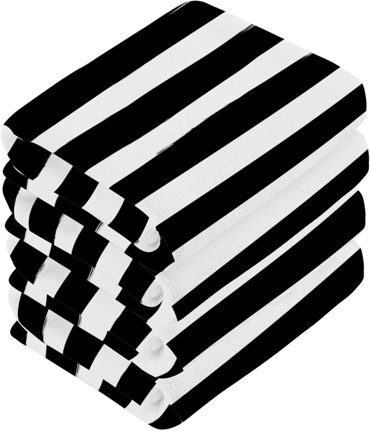 Stripes Washcloths 2 Pack Absorbent Soft Cotton Towels