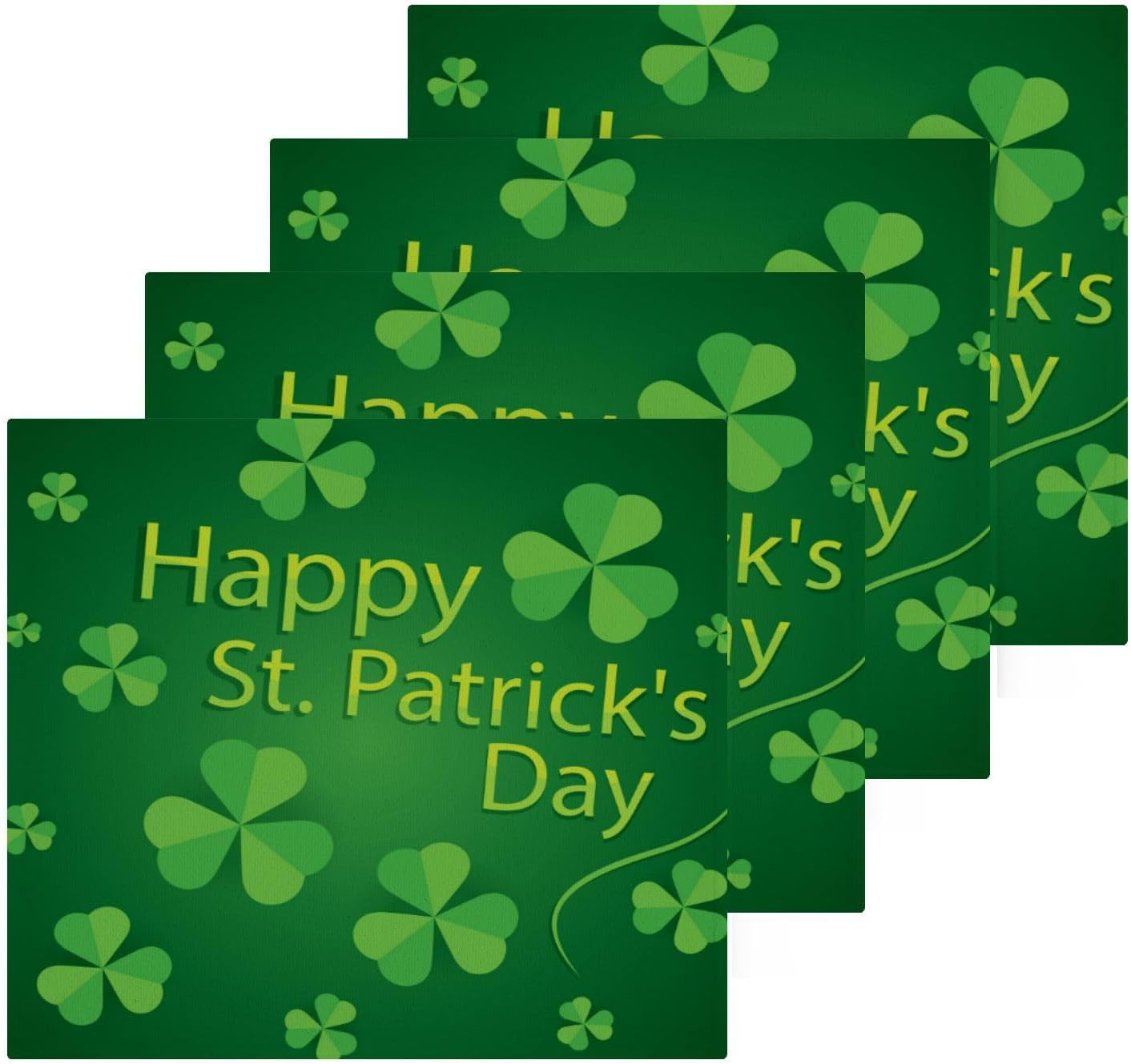 St Patricks Day Shamrock Washcloth Set 2-Pack