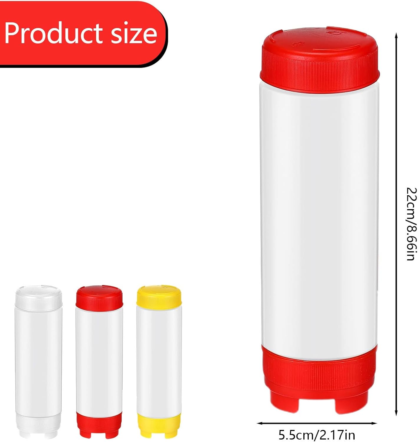 16 oz Inverted Plastic Squeeze Bottles