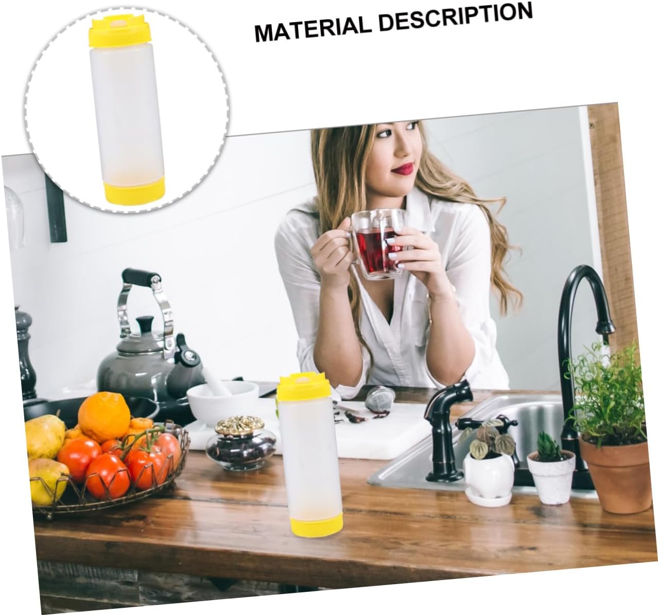 Made-to-Measure 20oz Squeeze Bottle 2-Ended for Ketchup Mustard Dressings