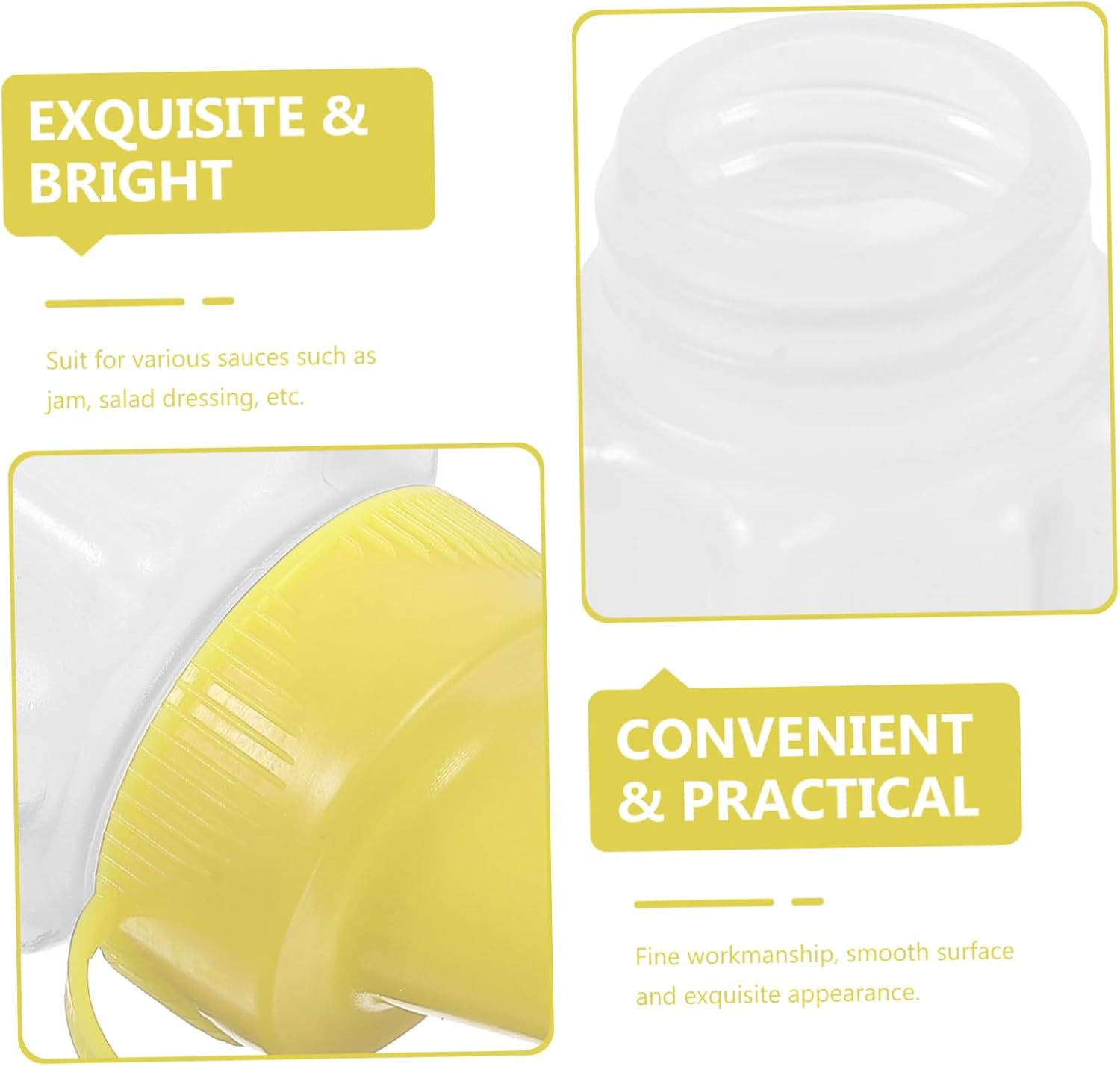 Zerodeko 4-Piece Reusable Squeeze Bottles