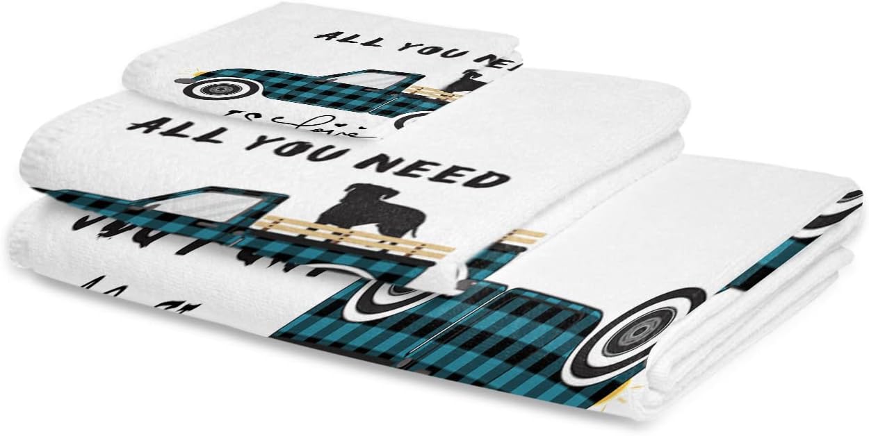 Shine-Home Farm Checkered Towel Set for Home Travel