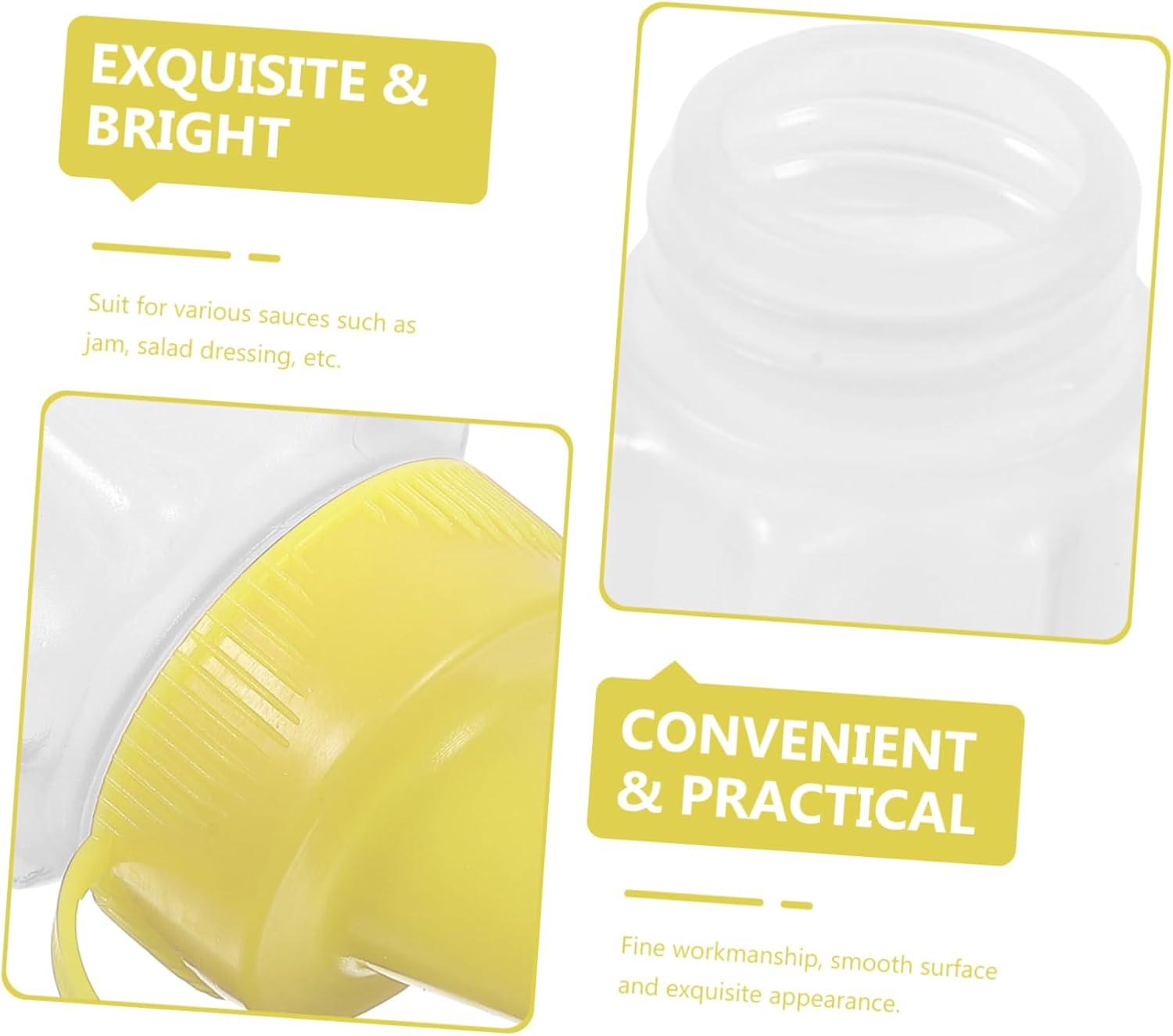 DECHOUS Squeeze Bottles Reusable compact leak-proof condiment bottles