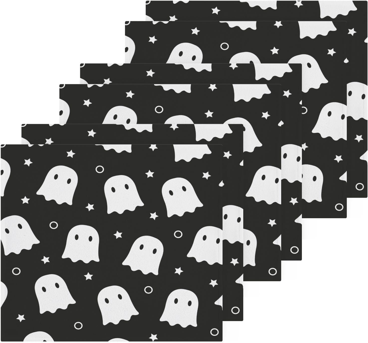 Halloween Ghost Washcloth Set - Spooky Soft Reusable Face Towels