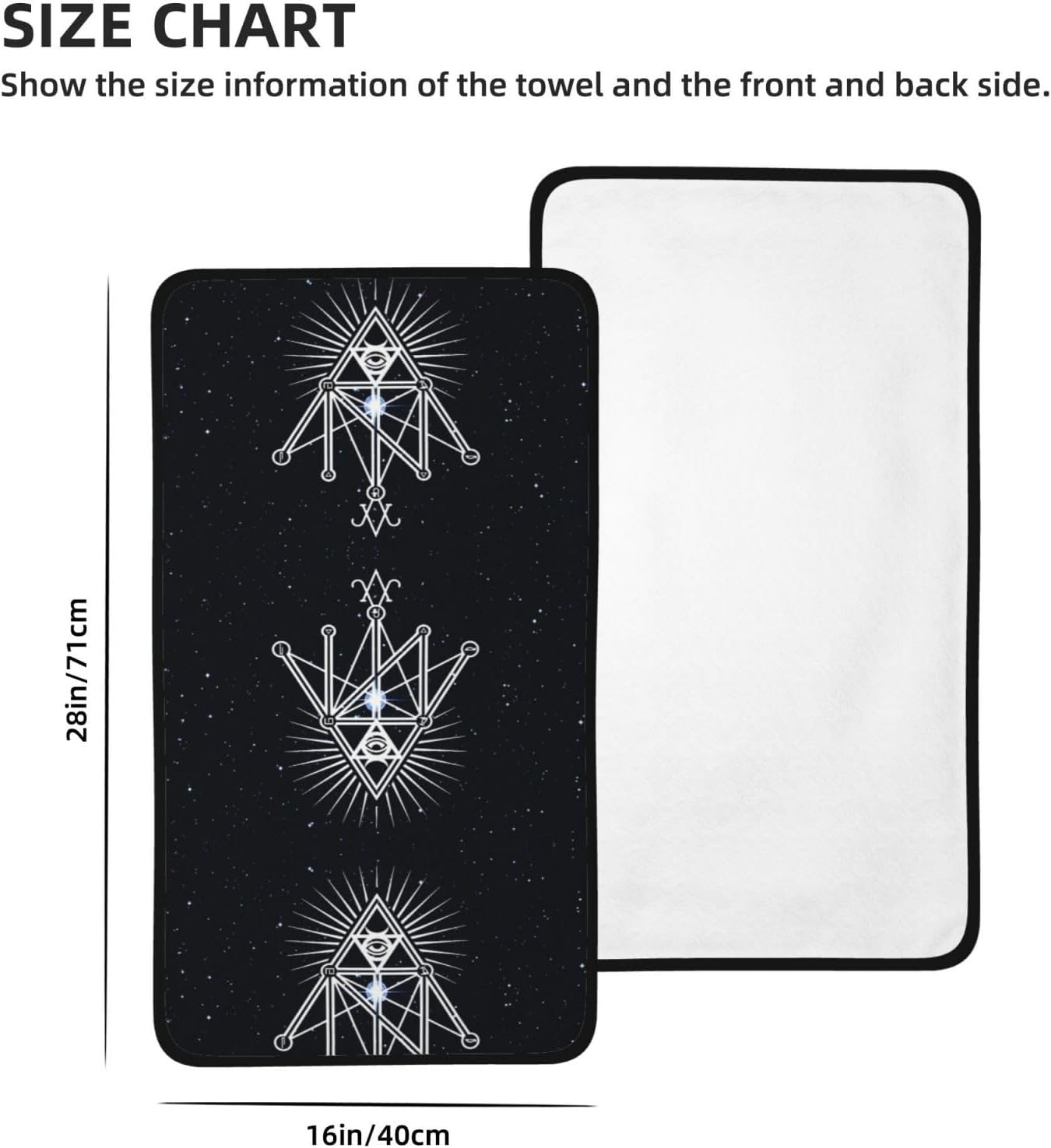 16X28 inch Soft Geometric Towels for Home Travel