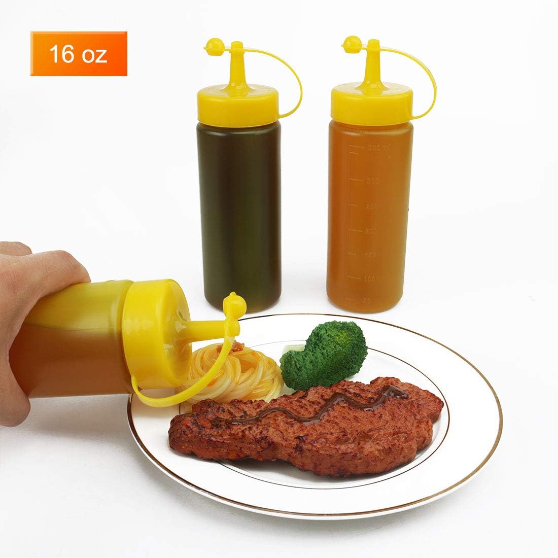 Condiment Squeeze Bottles 16oz Yellow
