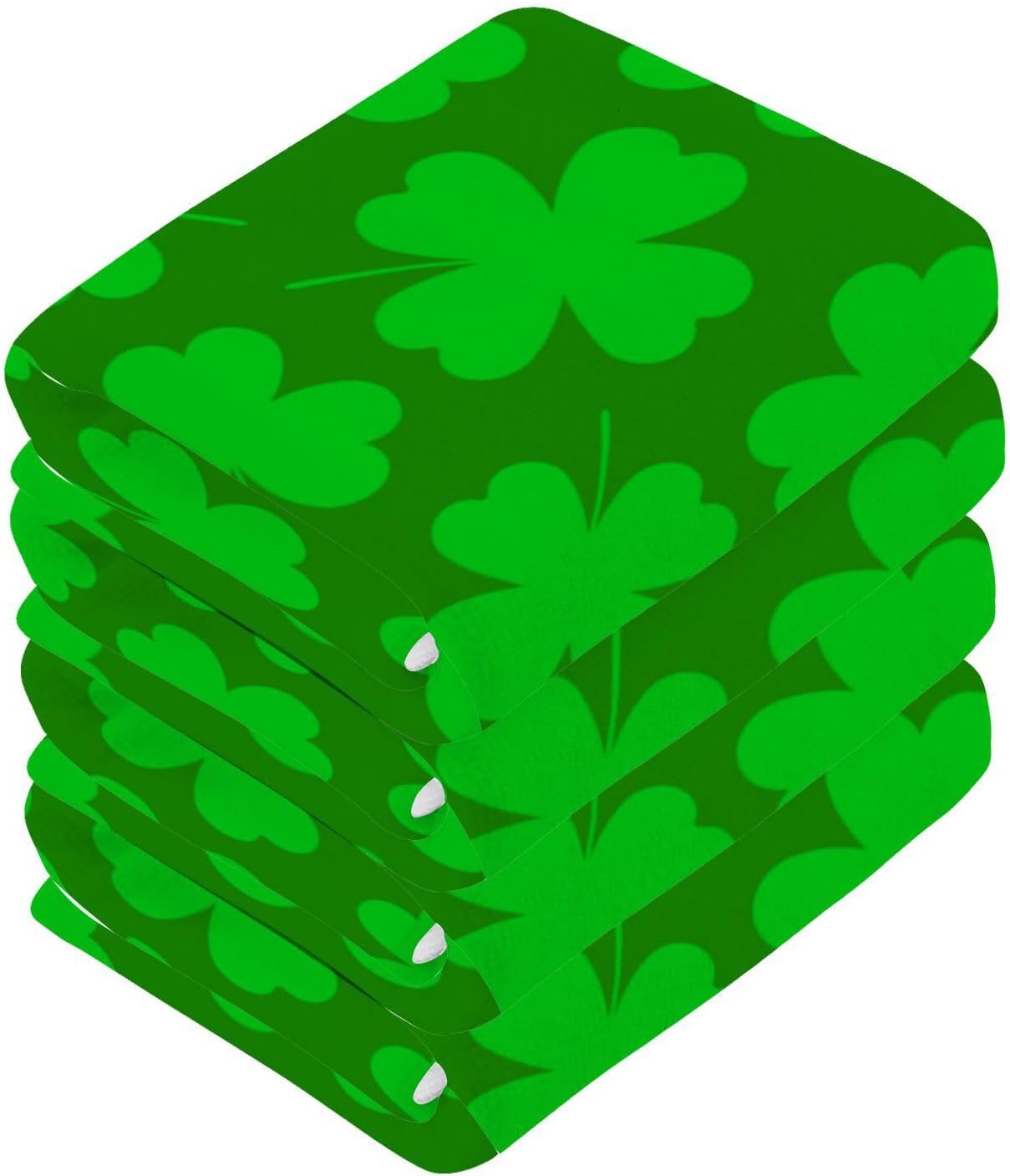 St Patricks Day Clover - 2-Pack _soft Cotton Baby Face Towels Reusable Durable