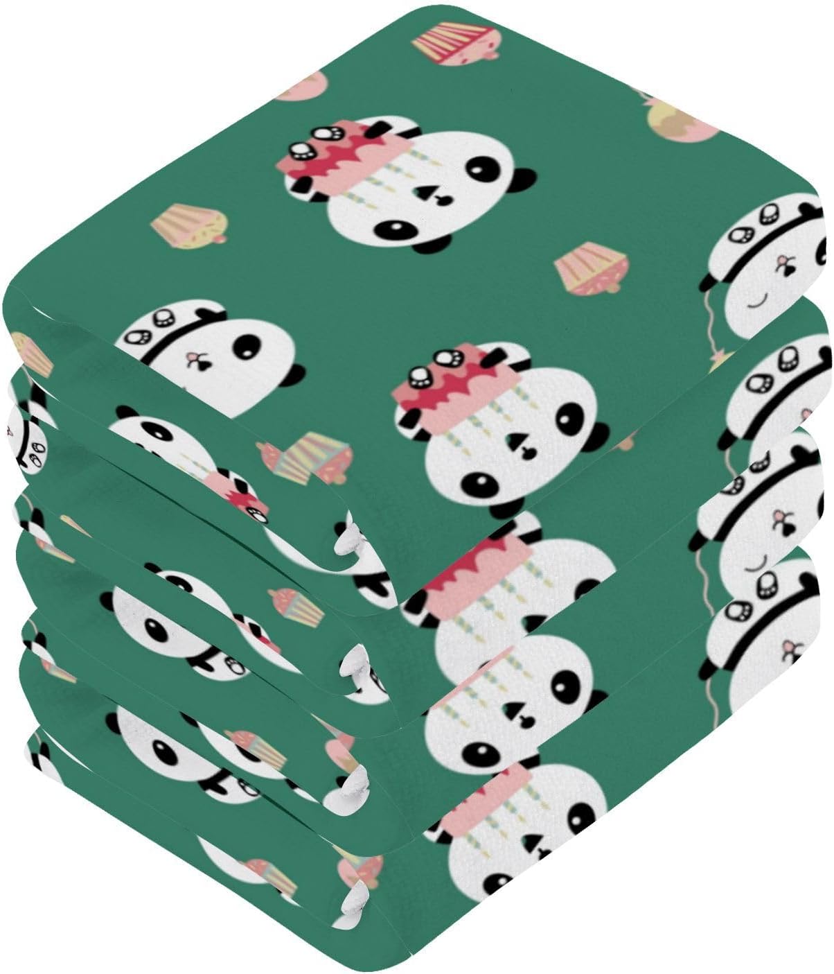 Yetchas Bin Cute Panda Washcloth Set for Baby