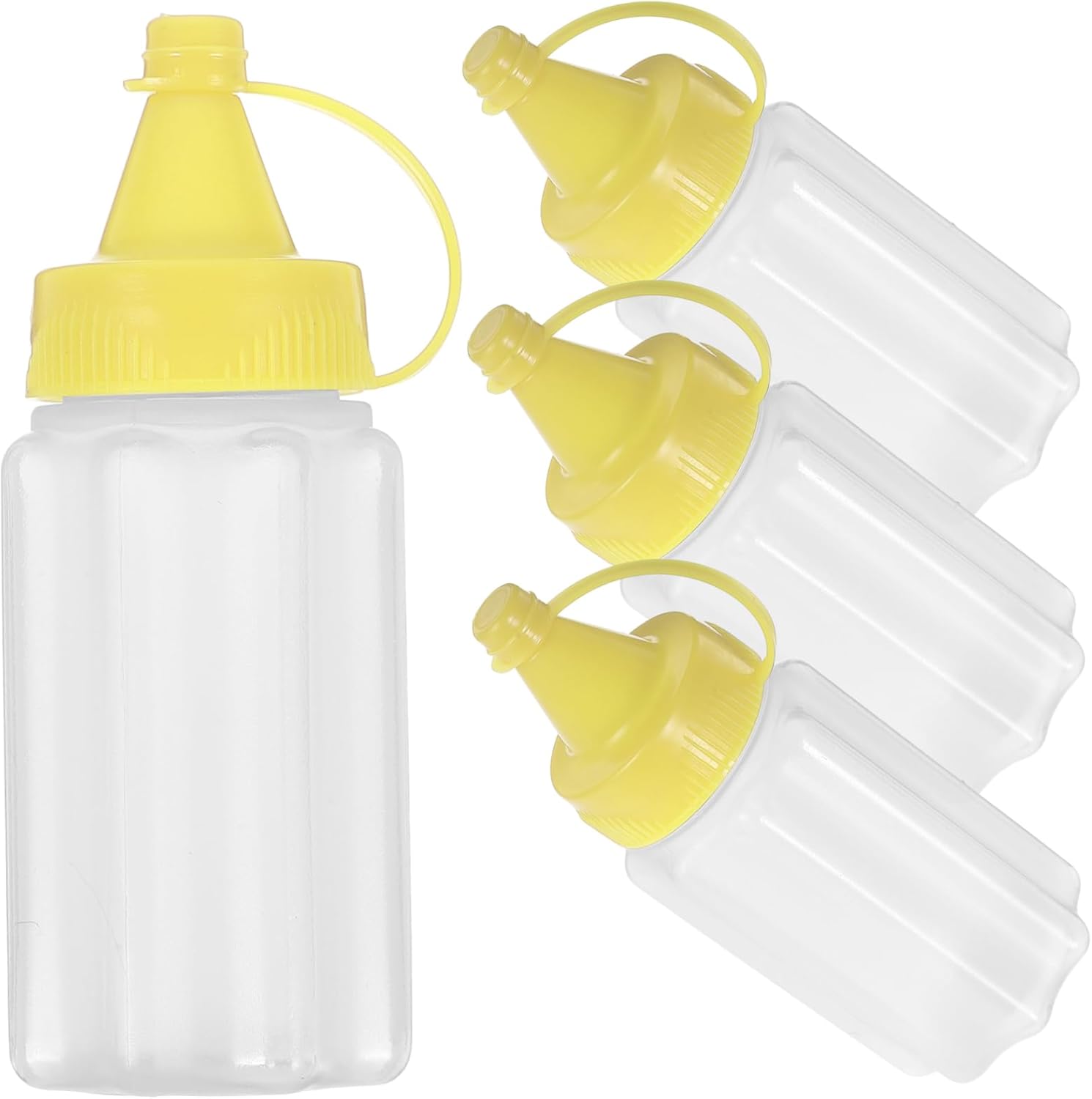 4 Pcs Reusable Squeeze Bottles for Kitchen Needs
