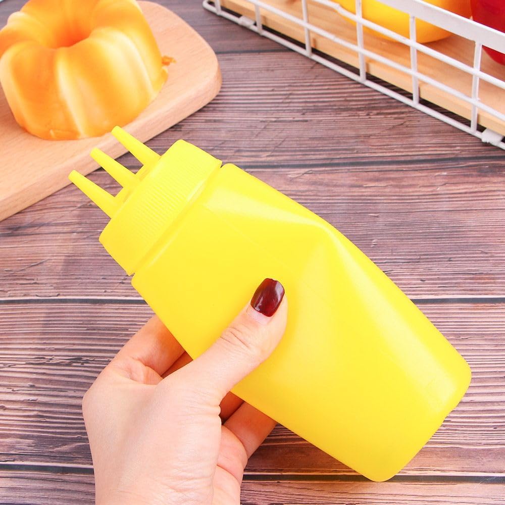 3 Holes Condiment Squeeze Bottles Durable Leak-Proof Design