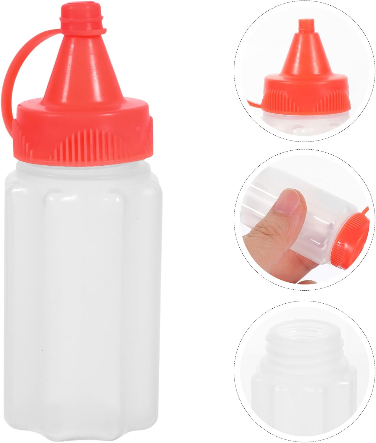 mini condiment squeeze bottles set 4