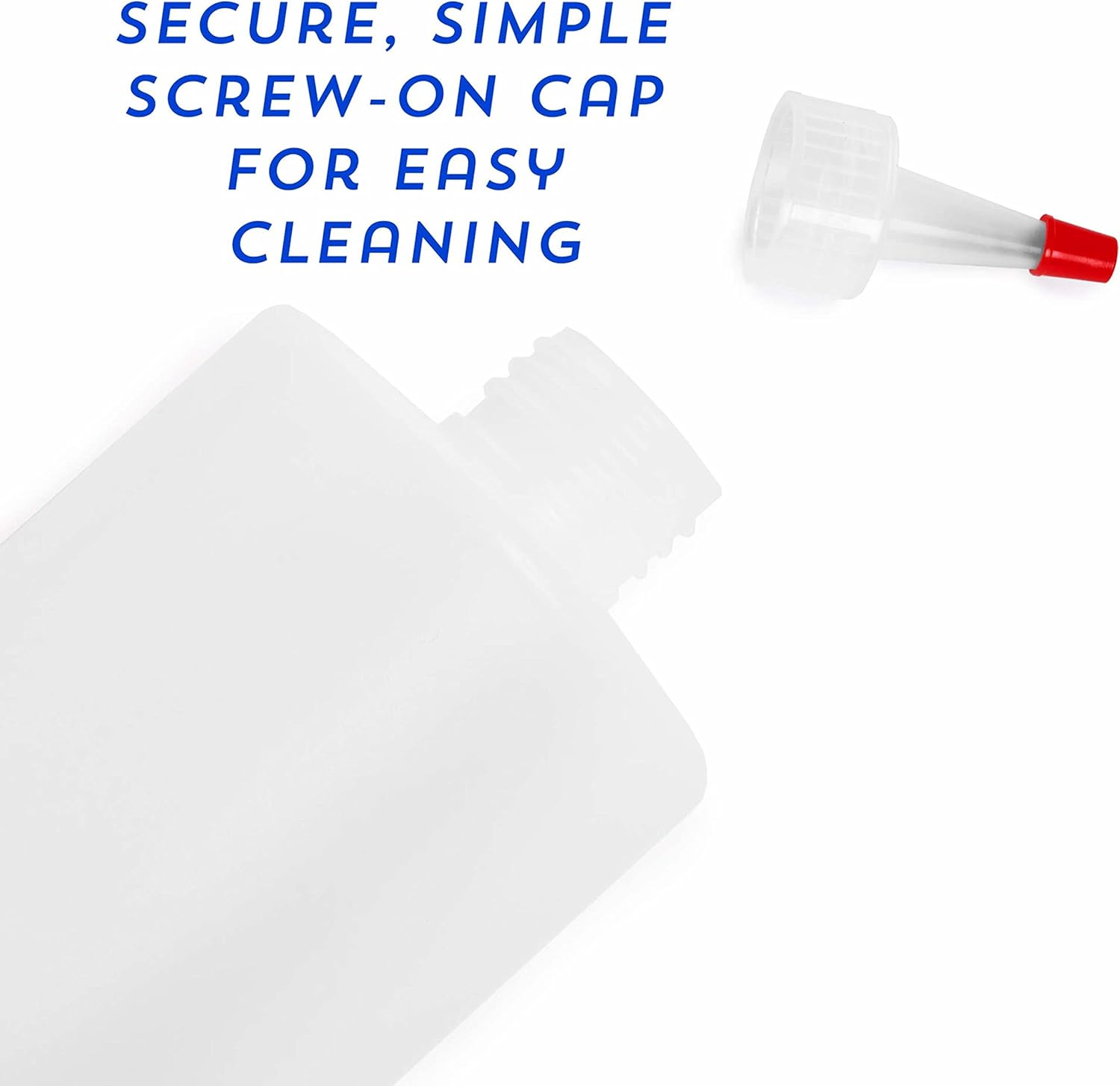 7-Pack Squeeze Bottles Resealable Clear Dispensers