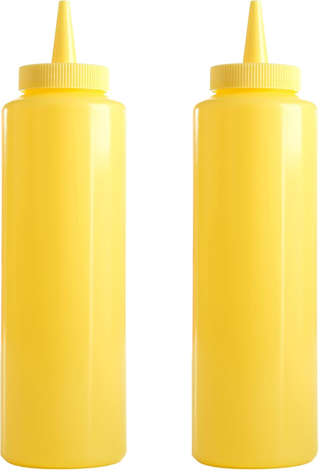 Servette Home Refillable Squeeze Bottles Set of 2 Plastic Yellow
