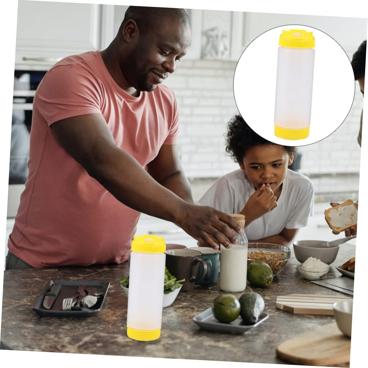 Made-to-Measure 20oz Squeeze Bottle 2-Ended for Ketchup Mustard Dressings