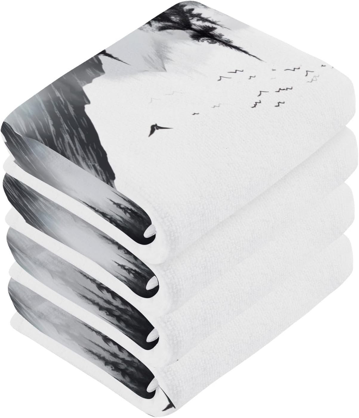 Nature Mountain Washcloth Set Soft Reusable and Effective for Daily Use