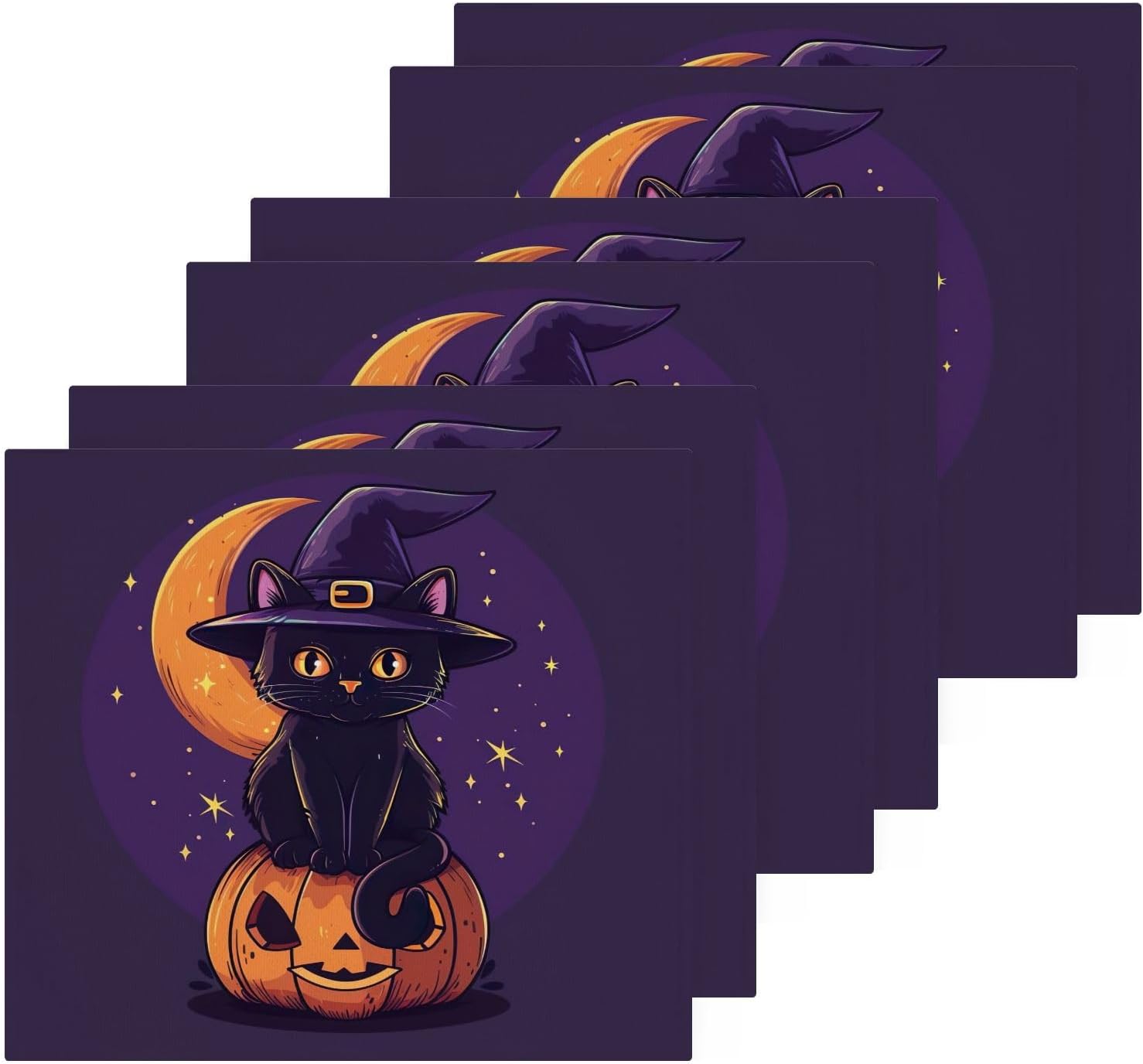 Halloween Cat Washcloth Set for Home Kitchen