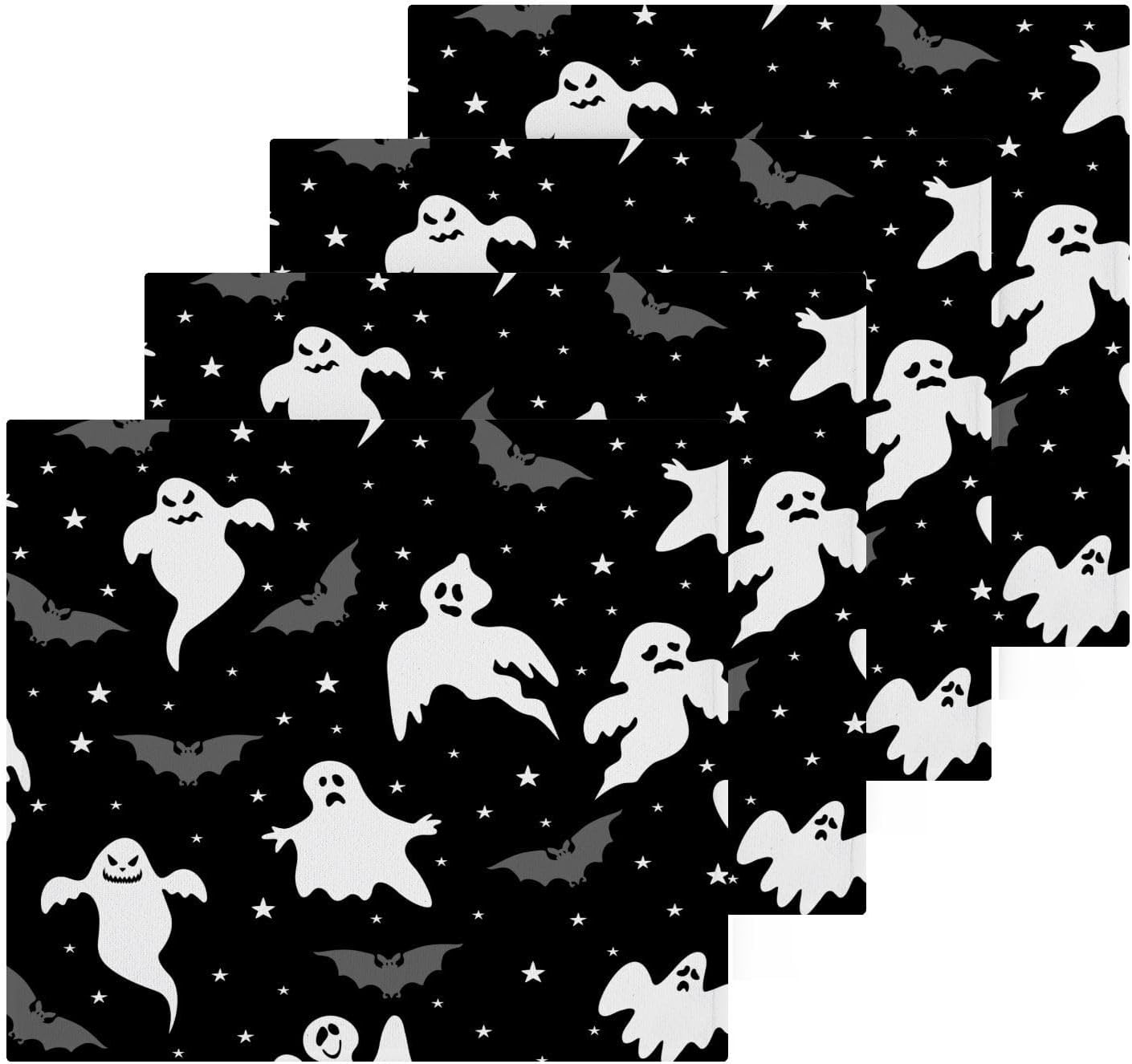 Halloween Spooky Ghoul Inferno Ghost Washcloth 2-Pack