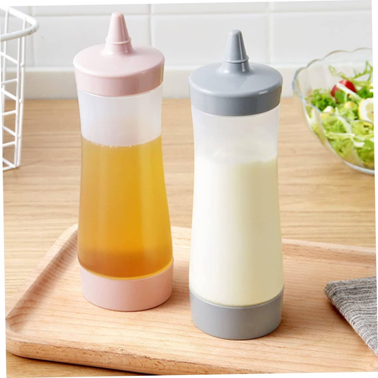 MAGICLULU 3 Pcs Reusable Squeeze Bottles for Condiments