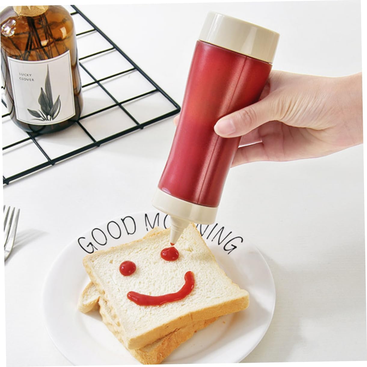 Homoyoyo Cute Pink Condiment Squeeze Bottles