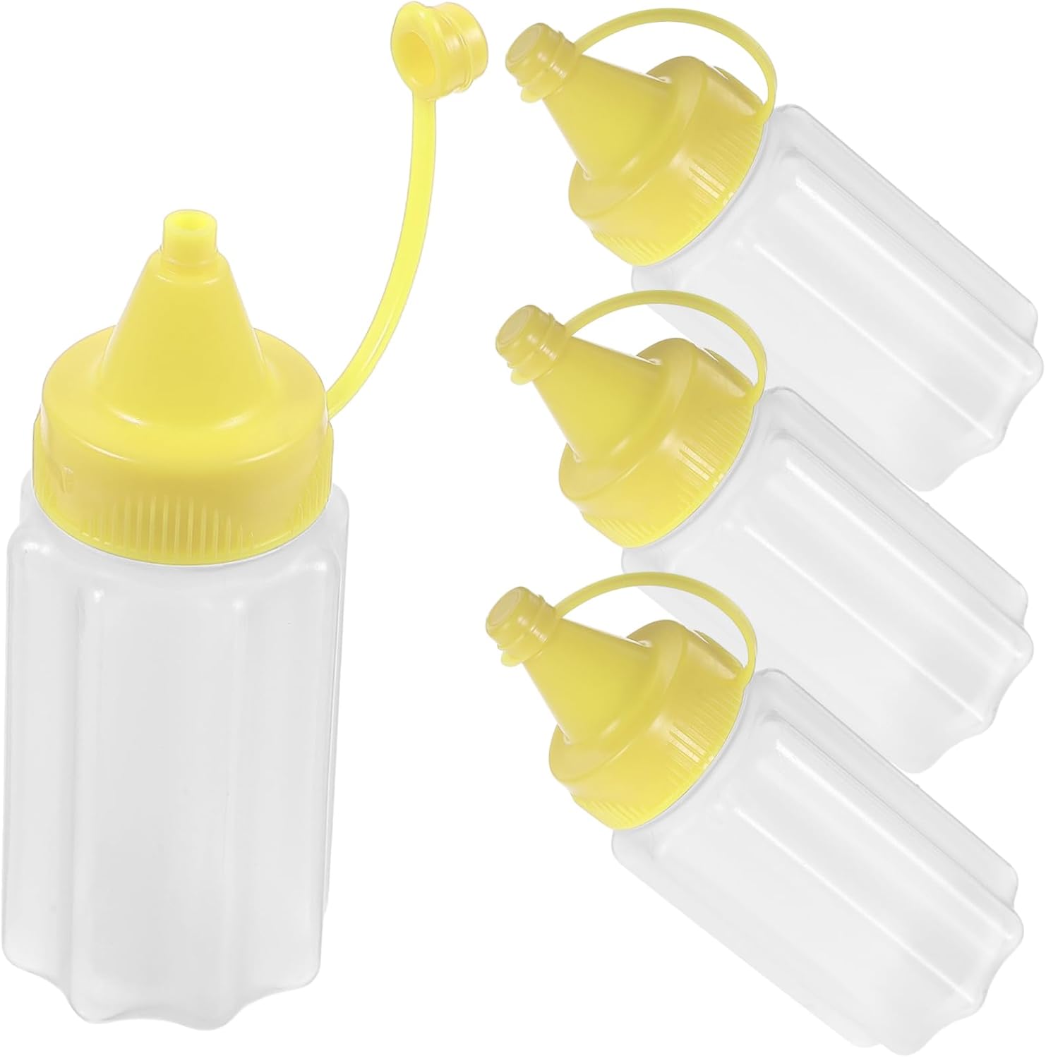 4-pack LABRIMP Squeeze Bottles - Store Squeezable Condiment Sauce Bottles