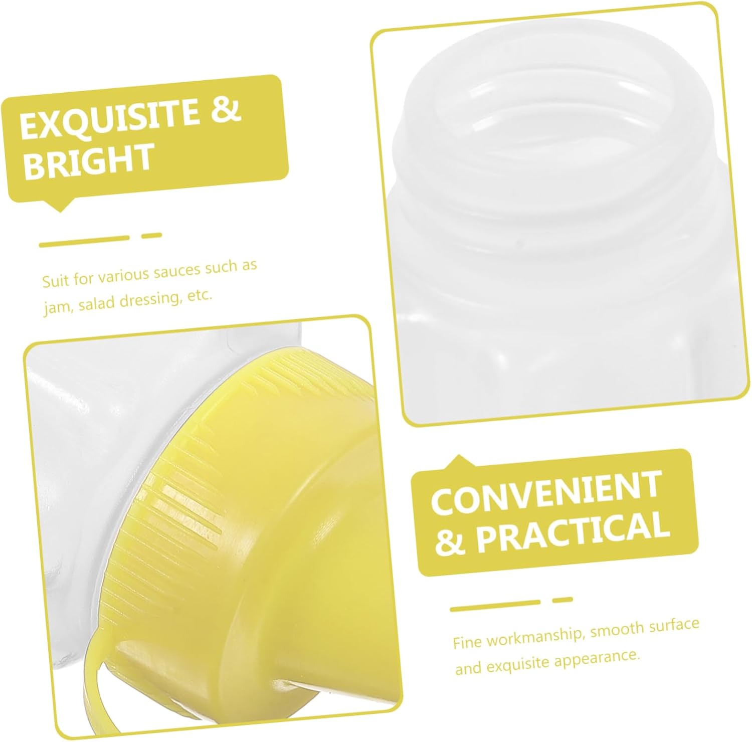 Luxshiny 4pc Squeeze Bottle Set Ultimate Tools for Kitchen Convenience